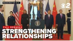 FULL REMARKS: Trump welcomes China's Xi to White House to announce joining forces on trade, AI