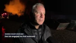 INCENDIU VIOLENT LÂNGĂ SIBIU