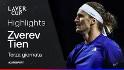 ZVEREV struggles but tames TIEN and clinches the Laver Cup for Team Europe I HIGHLIGHTS I LAVER C...