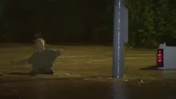 FULL VIDEO: KSAT cameras capture first responders rescuing man nearly swept away by floodwaters