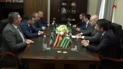 Parliament Speaker Lasha Ashuba Meets with South Ossetian Delegation
