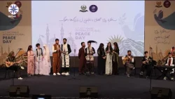 Music group participating in the International Day of Peace events in Nohadra – Duhok, with the s...