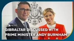 Gemma Arias-Vasquez discusses Gibraltar with Prime Minister Andy Burnham at Labour Party Conference