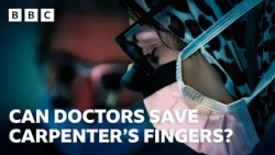 Man almost severs fingers after falling on circular saw - BBC